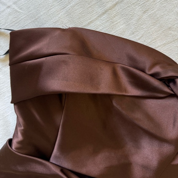 Jessica McClintock Chocolate Strapless Dress - Picture 7 of 7